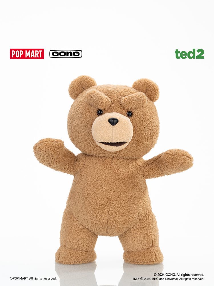 【AUTHENTIC】POPMART Resonance ted2Teddy Bear1/2Movable Plush Doll30cm Replaceable Expression
