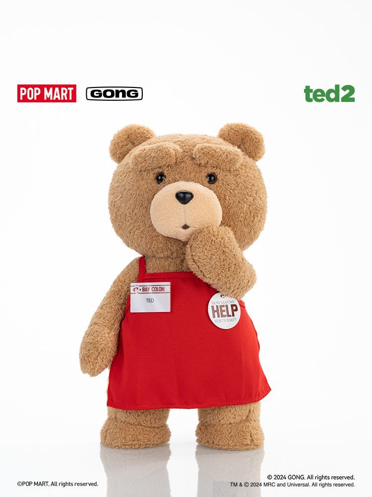 【AUTHENTIC】POPMART Resonance ted2Teddy Bear1/2Movable Plush Doll30cm Replaceable Expression