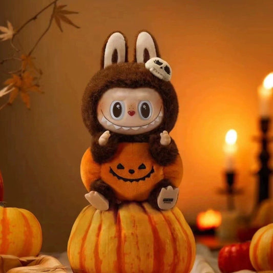 【AUTHENTIC】Halloween Bubble Monster Carnival Pumpkin labubu Vinyl Plush Doll Pendant