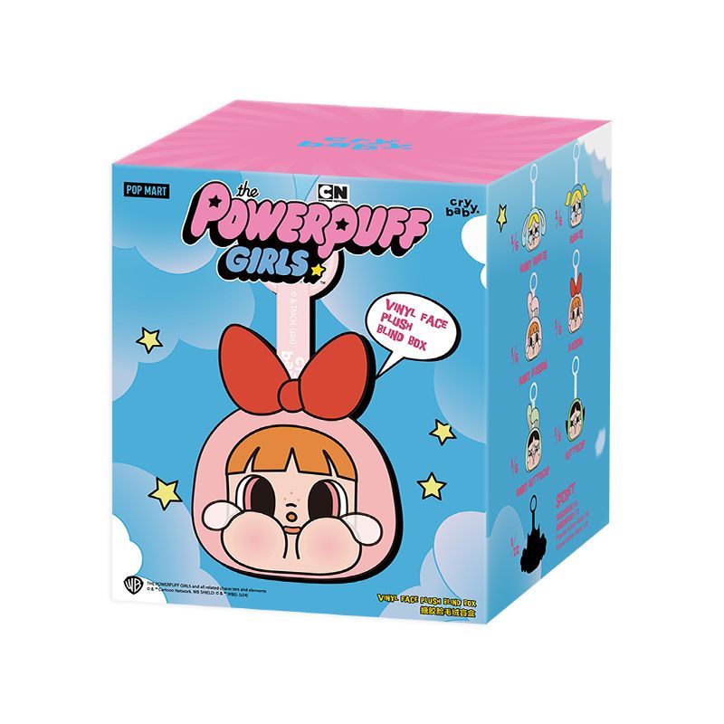 【AUTHENTIC】POPMART Pop mart CRYBABY × Powerpuff Girls Series Vinyl Face Plush Blind Box