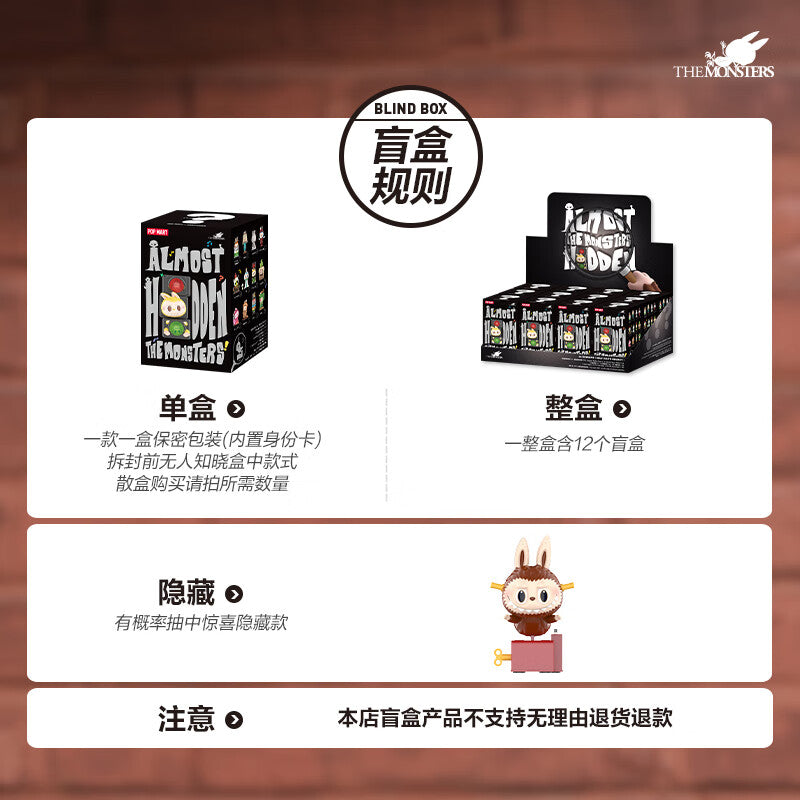 【AUTHENTIC】POP MART THE MONSTERS Invisible Me Series Figure Blind Box