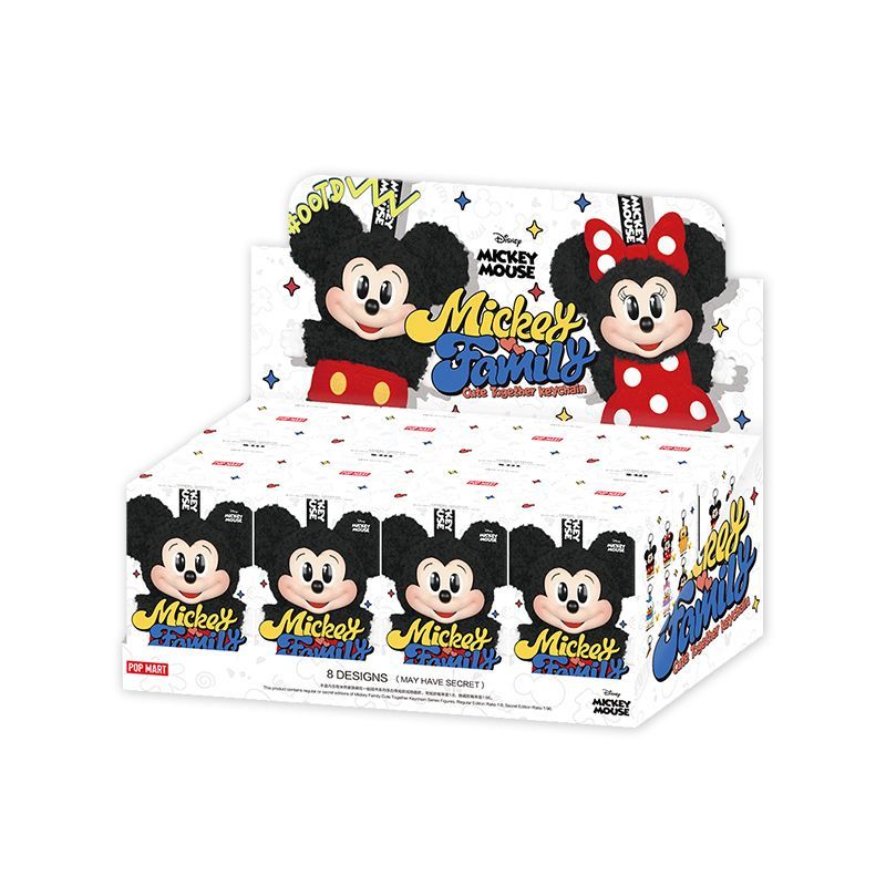 【AUTHENTIC】POPMART  Mickey Family Cute Together Keychain Series Figurine Blind Box Disney Plush