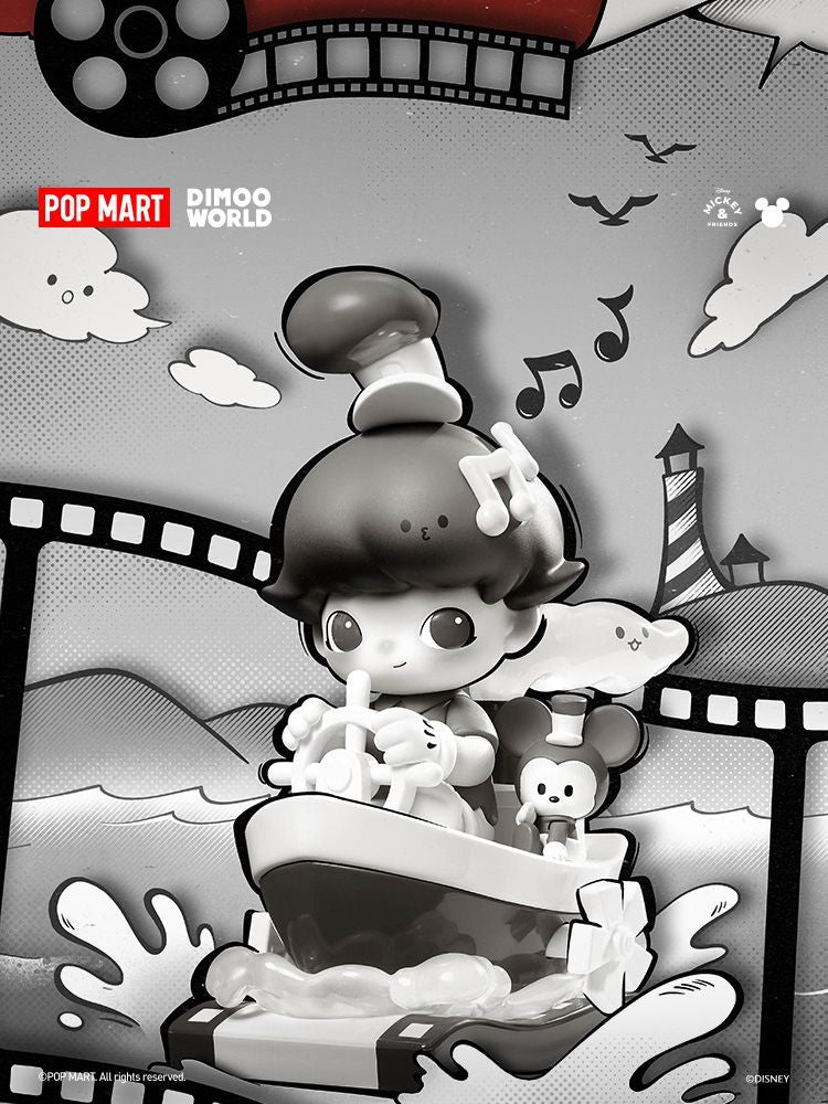 【AUTHENTIC】POPMART  DIMOO WORLD × Disney Series Blind Box Figurine Toy Gift Decoration
