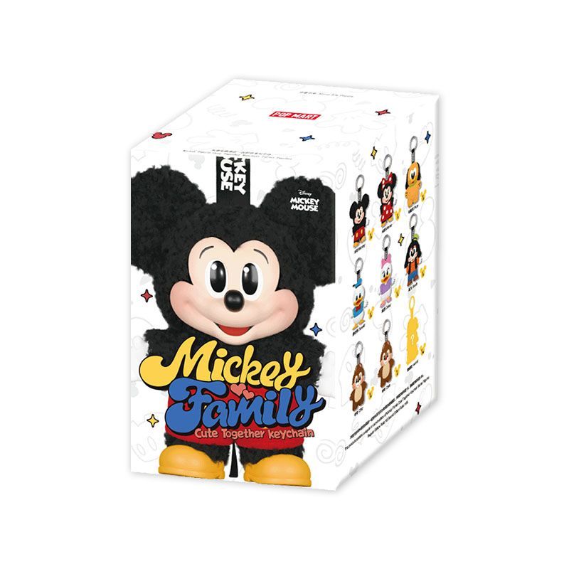 【AUTHENTIC】POPMART  Mickey Family Cute Together Keychain Series Figurine Blind Box Disney Plush