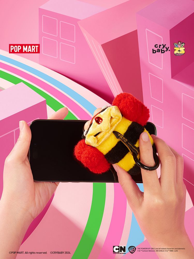 【AUTHENTIC】POPMART Pop mart CRYBABY × Powerpuff Girls Series Vinyl Face Plush Blind Box