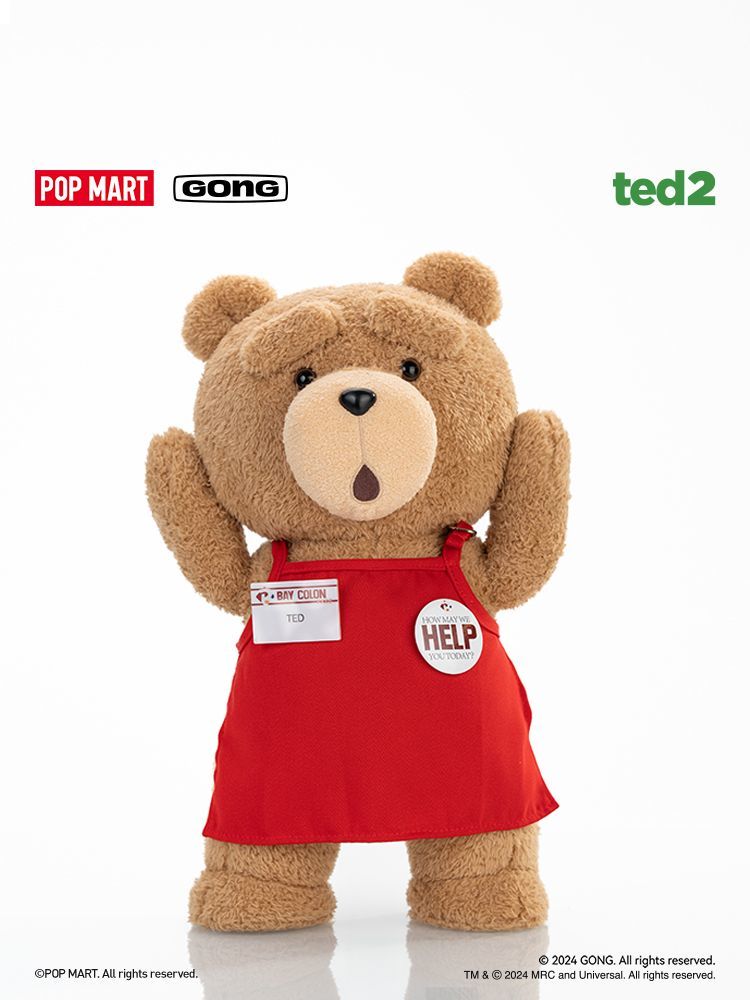 【AUTHENTIC】POPMART  Resonance ted2Teddy Bear1/2Movable Plush Doll30cm Replaceable Expression