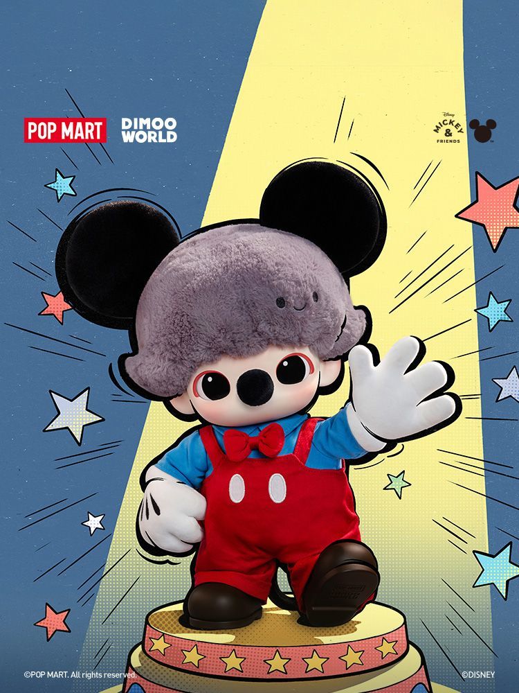 【AUTHENTIC】POPMART  DIMOO WORLD × Disney Series Mickey Vinyl Plush Backpack