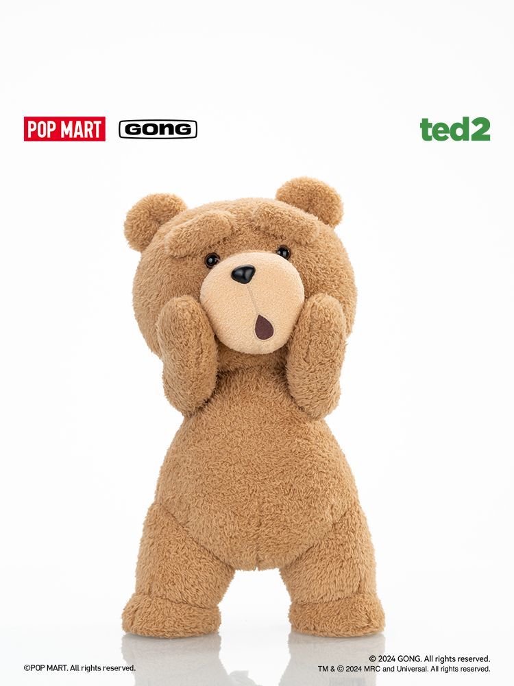 【AUTHENTIC】POPMART  Resonance ted2Teddy Bear1/2Movable Plush Doll30cm Replaceable Expression